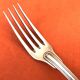 Antique dessert fork by silversmith Christofle, Chinon model collection.