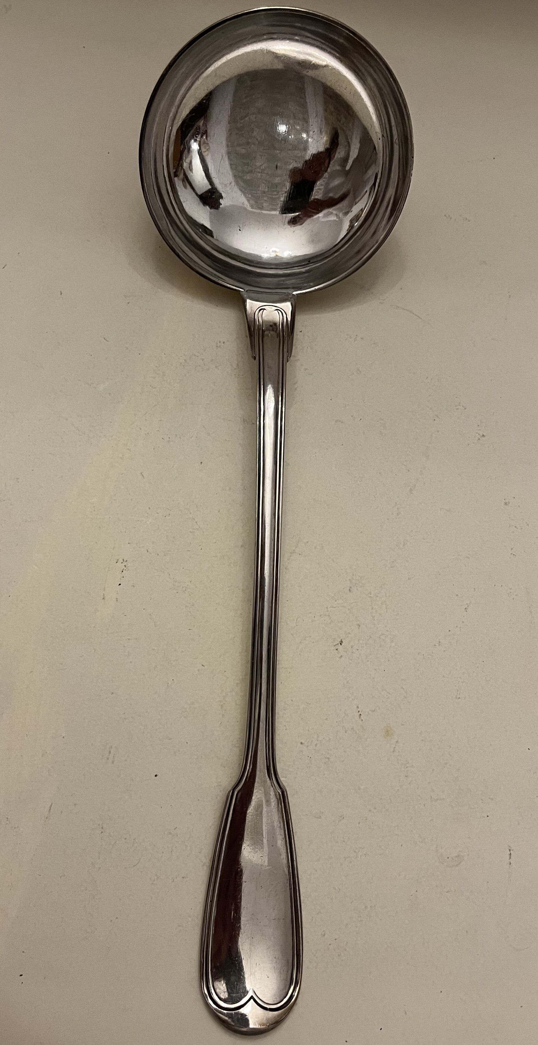 Silver metal ladle