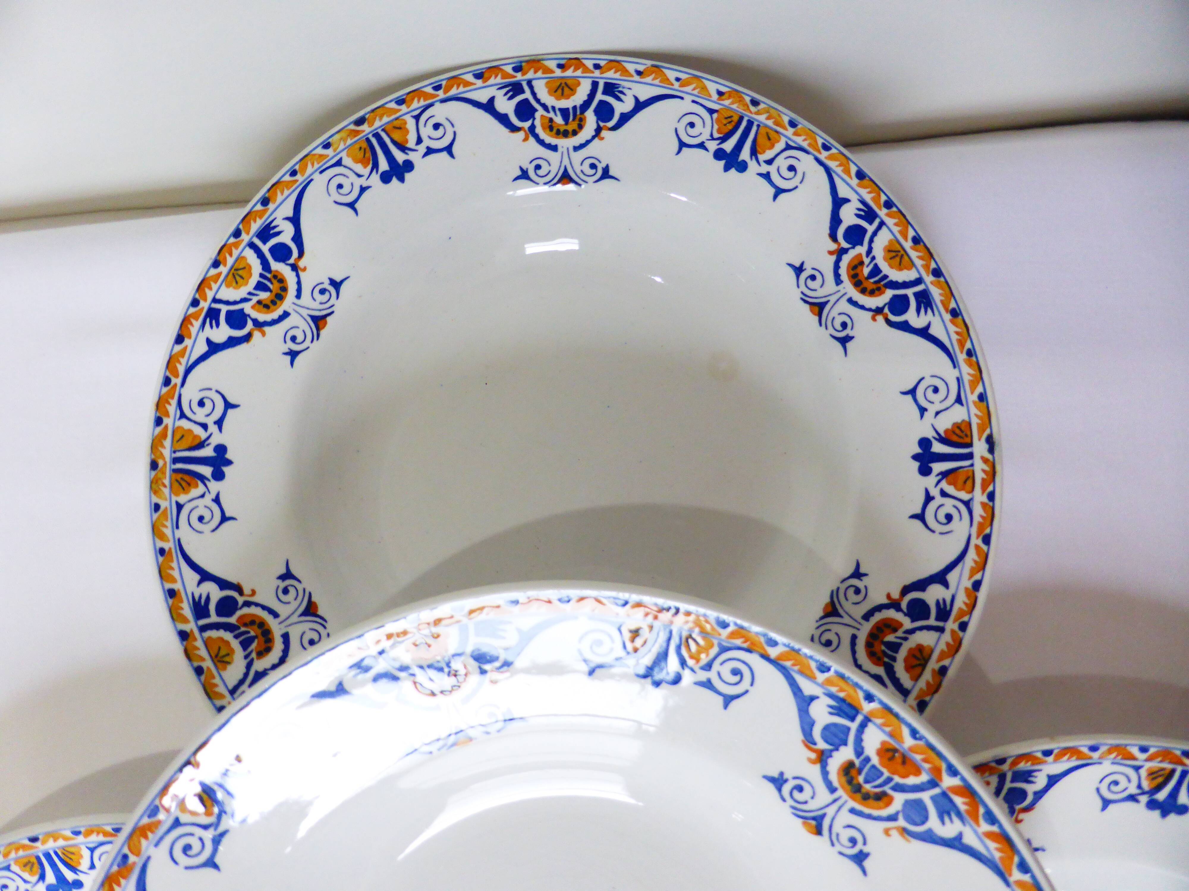 4 vintage hollow plates from the Moulin des Loups and Hamage model St Gast 220519