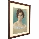 Portrait hommage de 1942 au pastel