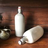 Bottles in varnished sandstone