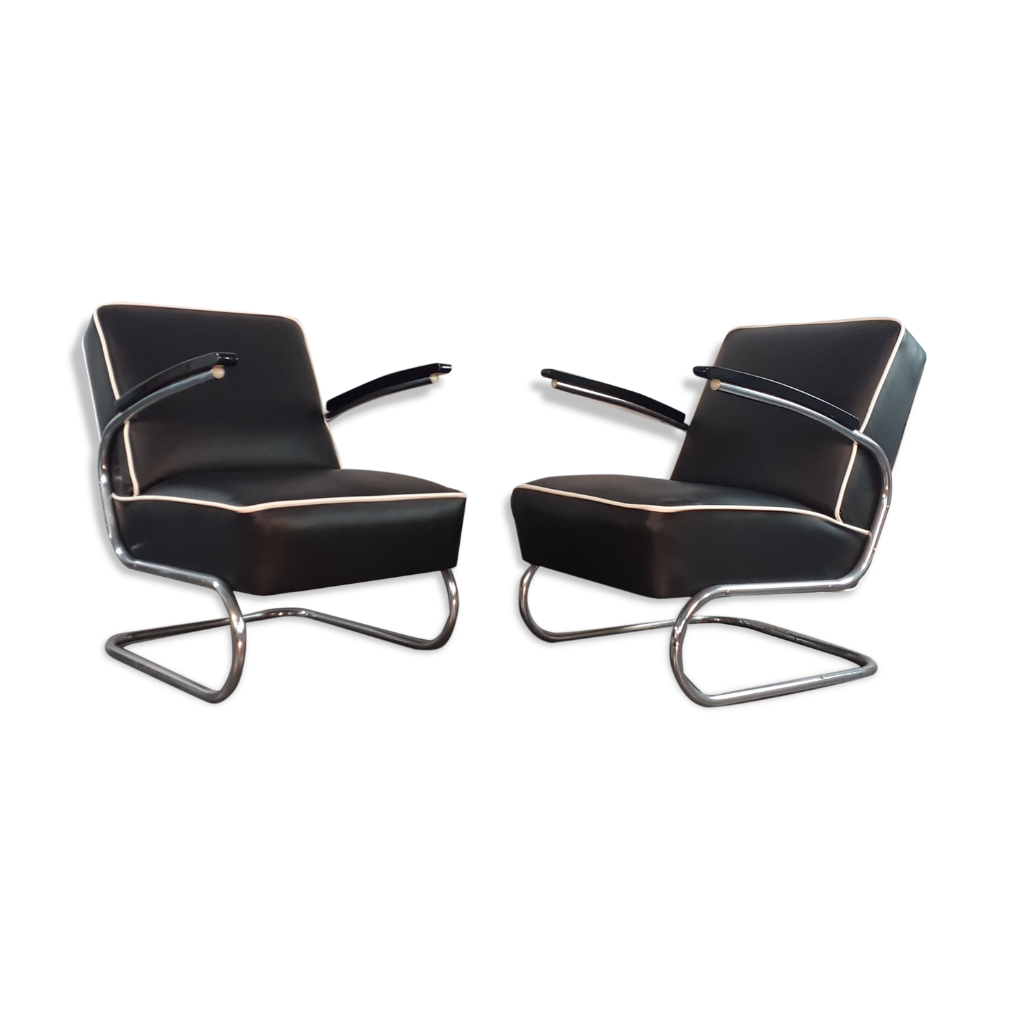 Pair of Bauhaus armchairs by Slezàk, K29 model, Gispen-Thonet 1932 design