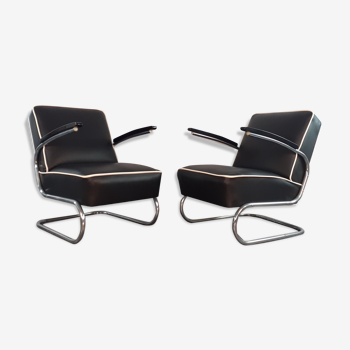 Pair of Bauhaus armchairs by Slezàk, K29 model, Gispen-Thonet 1932 design