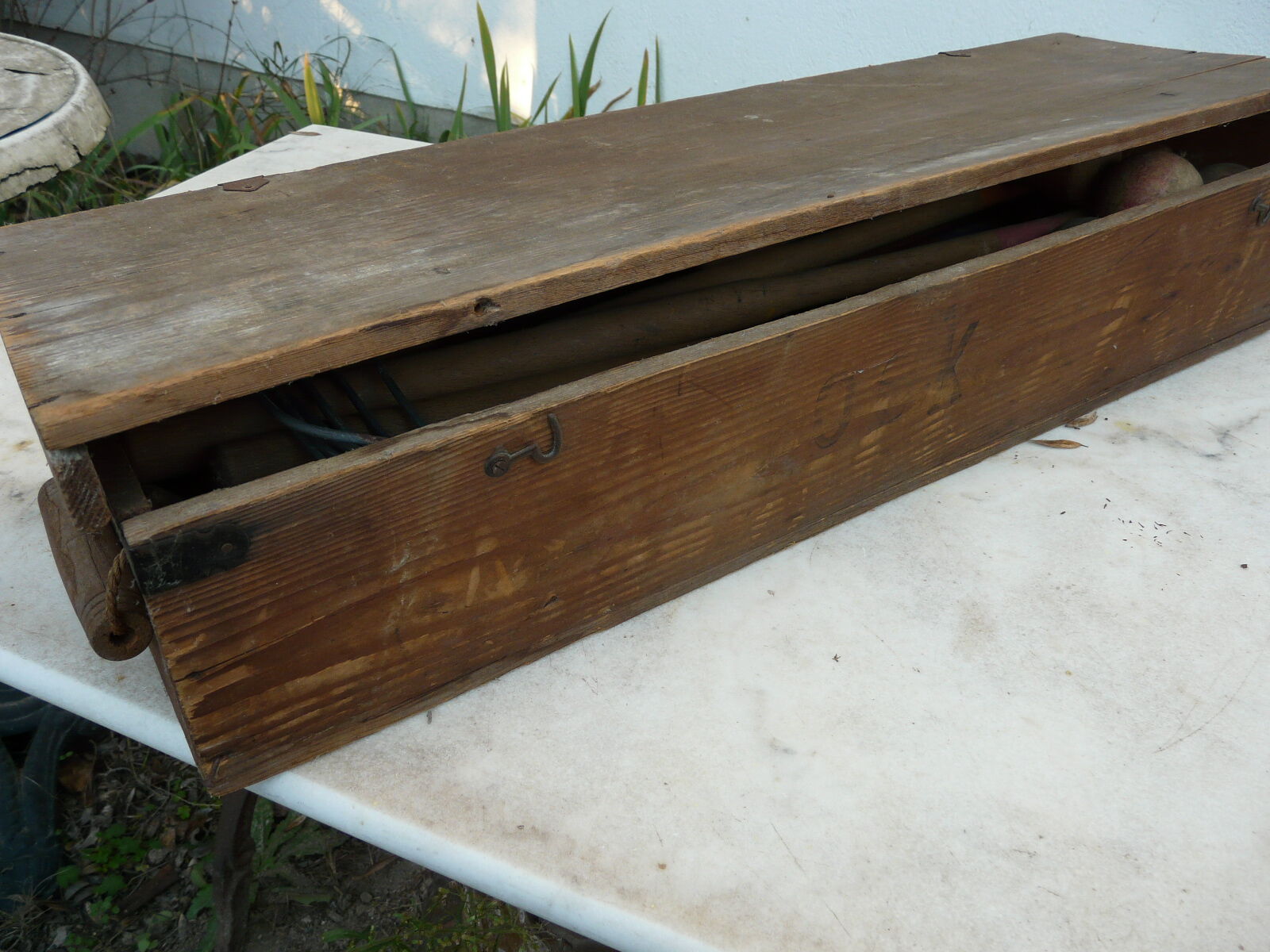 Wooden garden croquet set in its DF brand box