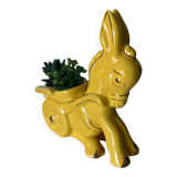 Yellow donkey enameled ceramic pocket emptier