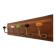 Vintage wall coat rack 60 cm – 6 metal hooks and ceramic knobs