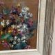 Mid-Century Oil on Panel “Flowers” by Unknown, Vintage & Framed