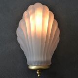 Vintage glass shell wall lamp
