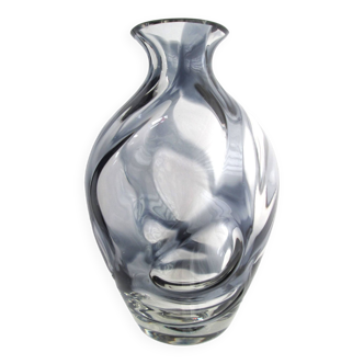 Vase en verre par Isodor Gistl Frauenau, design allemand années 1960