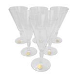 Set of 6 Villeroy and Boch crystal flutes