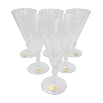 Ensemble de 6 flutes en cristal Villeroy et Boch