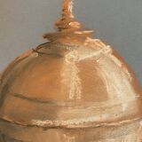 Signed painting Pastel terracotta "terracotta candy box" indigo paper