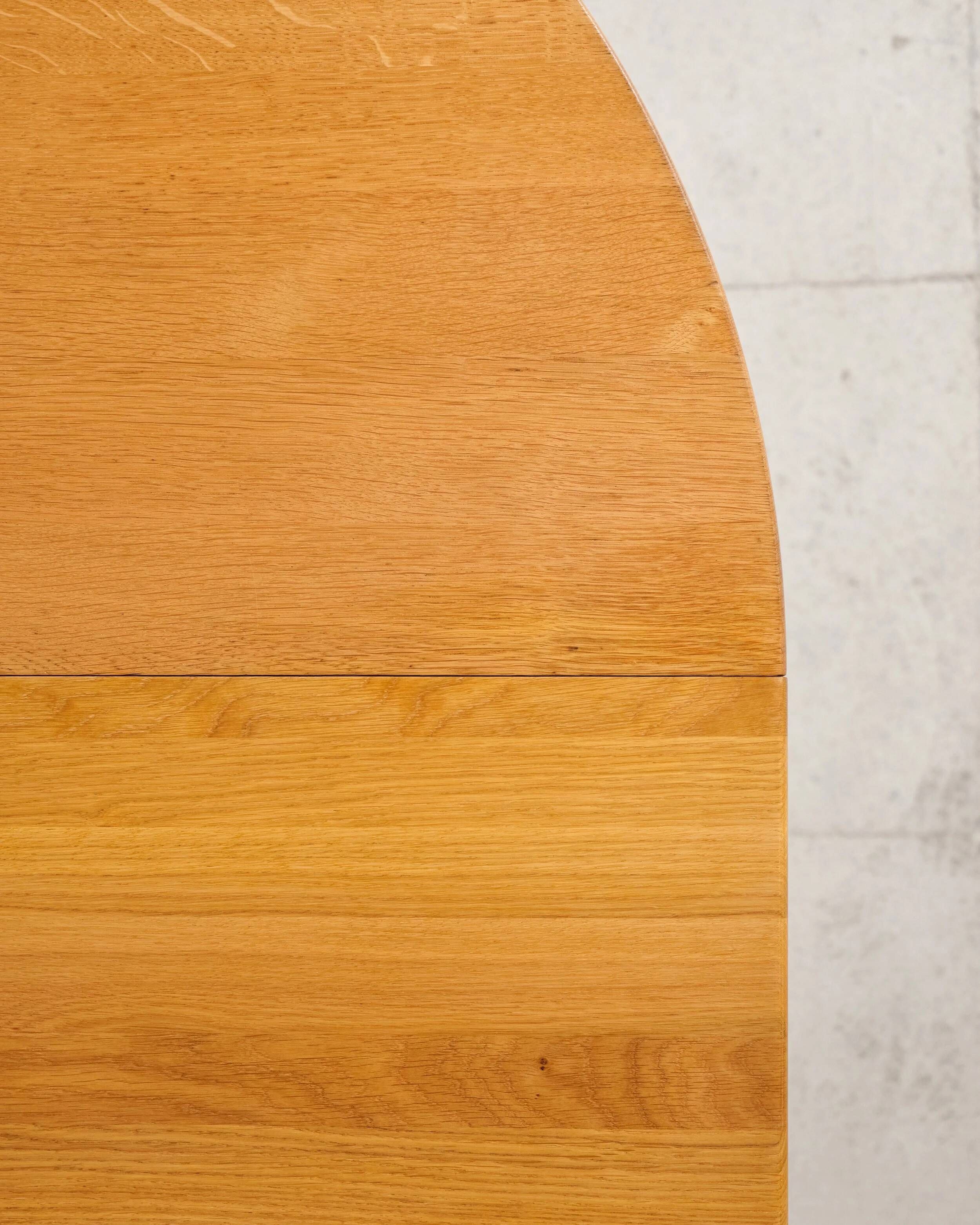 Table ronde extensible en chêne par Hans J. Wegner, Danemark, années 70
