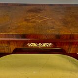 Empire flat desk, mahogany, double-sided, gilded bronzes