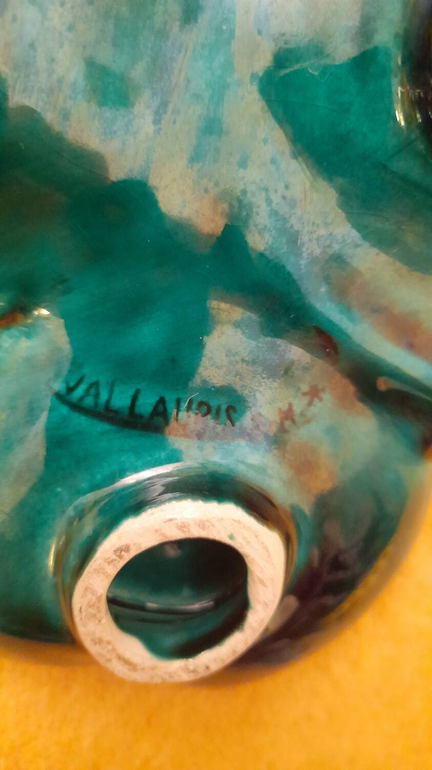 Vallauris ceramic empty pocket cup