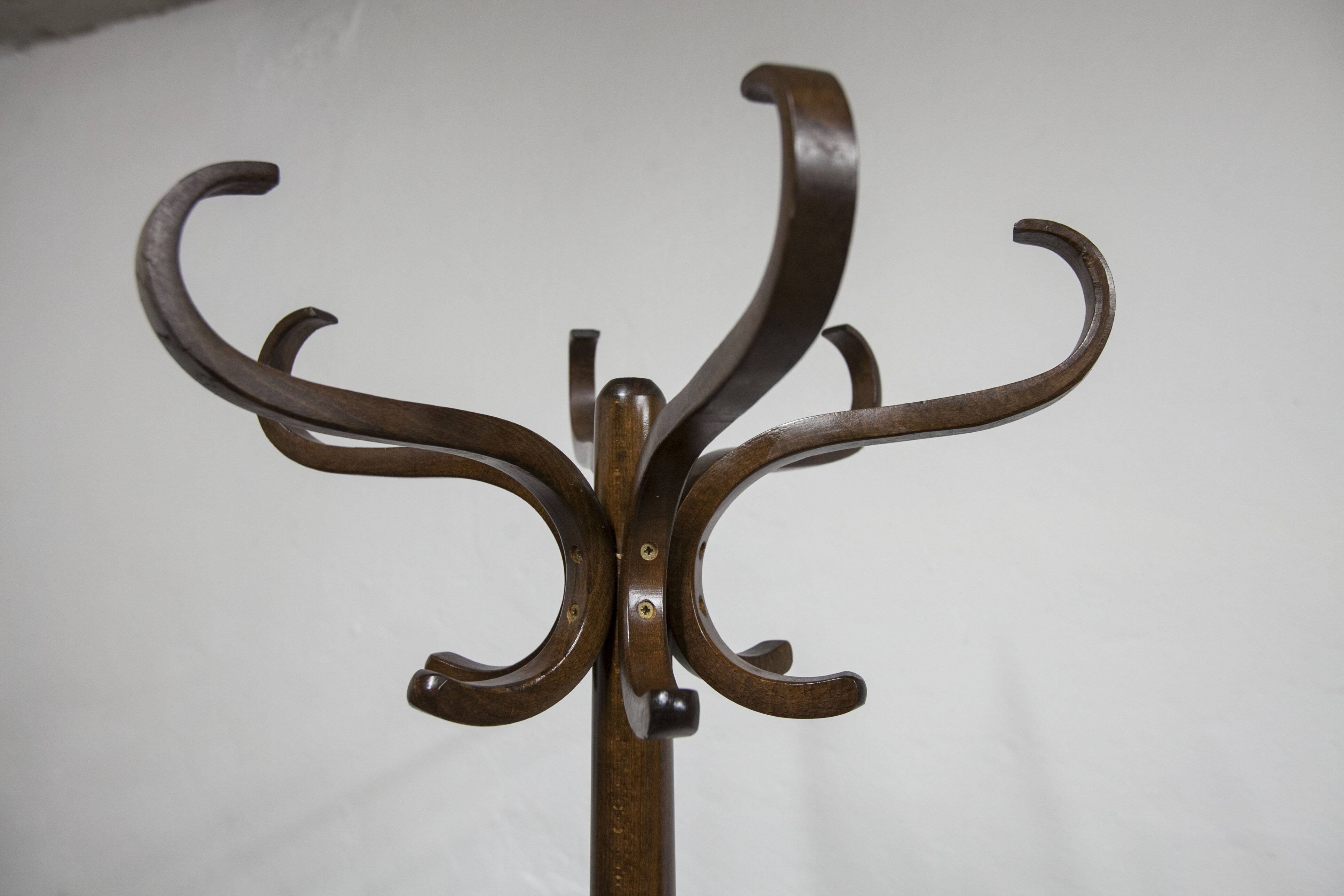 Baumann parrot coat rack 1970 dark oak