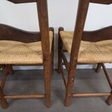 Brutalist chairs, set of 4