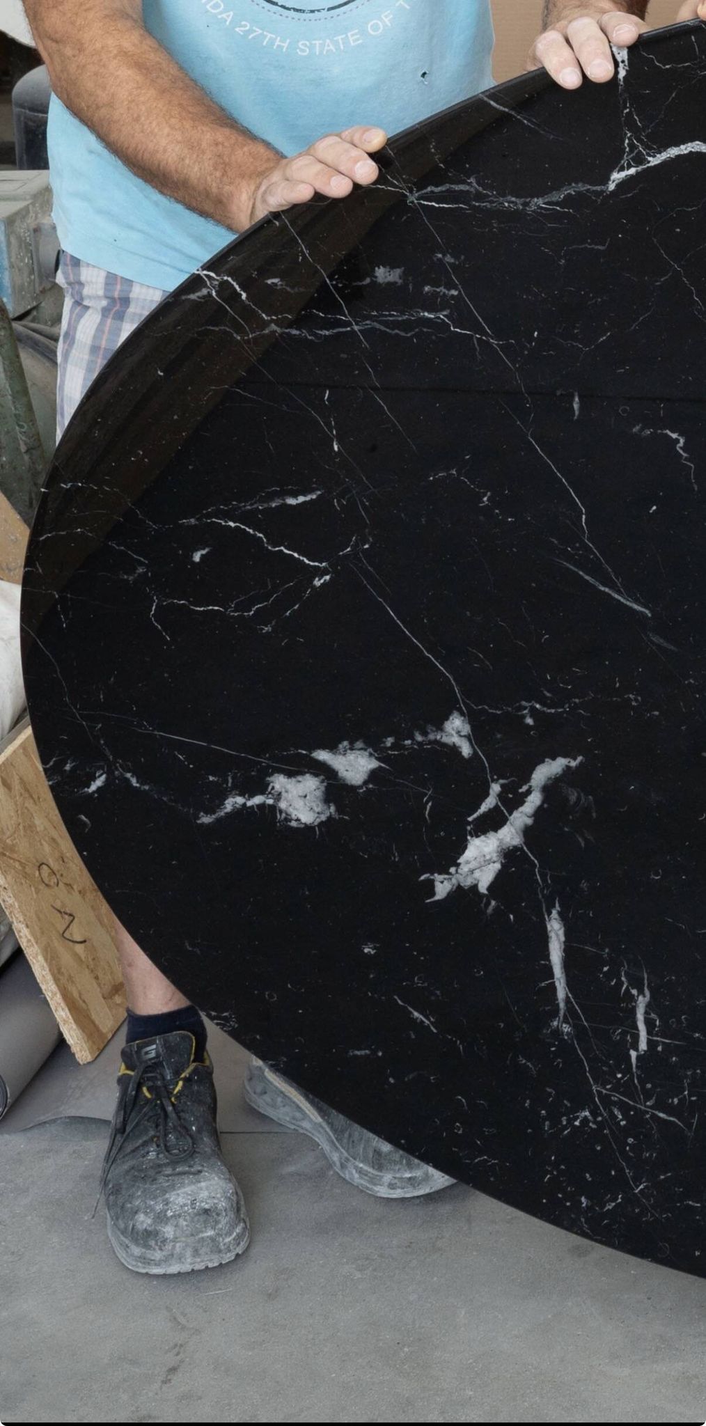 Original knoll tulip dining table 244x137 nero marquina like new!! saarinen
