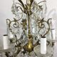 5 light bronze and crystal chandelier