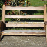 Brutalist elm bench