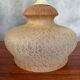 Ancienne Suspension Verre Givré Beige Années 70 Art Déco Vintage