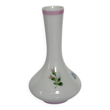 Hand-painted Limoges porcelain soliflore | Ribbon/Bow