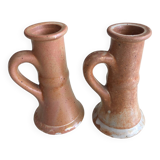 Stoneware candlesticks