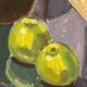 Swedish Oil on Canvas – “Apples and Flowers” – Vintage & Framed