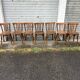 (Lot) 7 Vintage Wooden Bistro Chairs