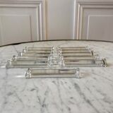 Set of 11 50s crystal knife holders