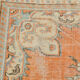Coral orange 62s vintage rug, 226x331cm