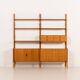 Fredrik A. Kayser teak free standing wall unit for Gustav Bahus, Norway 196
