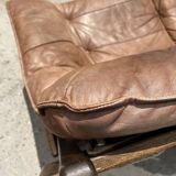 Brutalist sofa in elm and rope stitching circa 1960