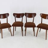 1950s Dining Beech Chairs in Boucle, Czechoslovakia