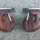 Pair of Art Deco elephant bookends in rosewood with chrome base.