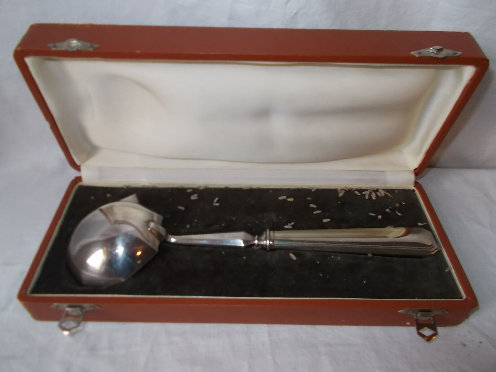 Louche à légumes art déco métal argenté