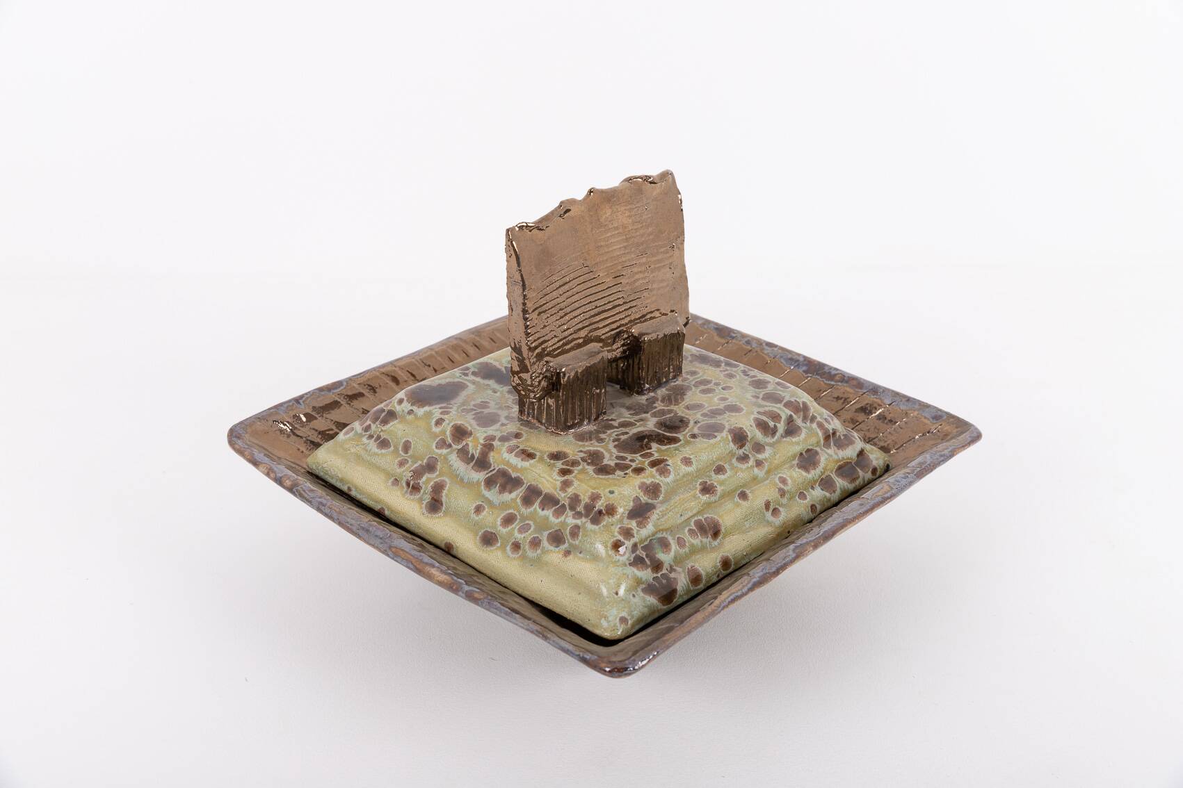 Unique glazed ceramic bowl, Sicily 1990’s