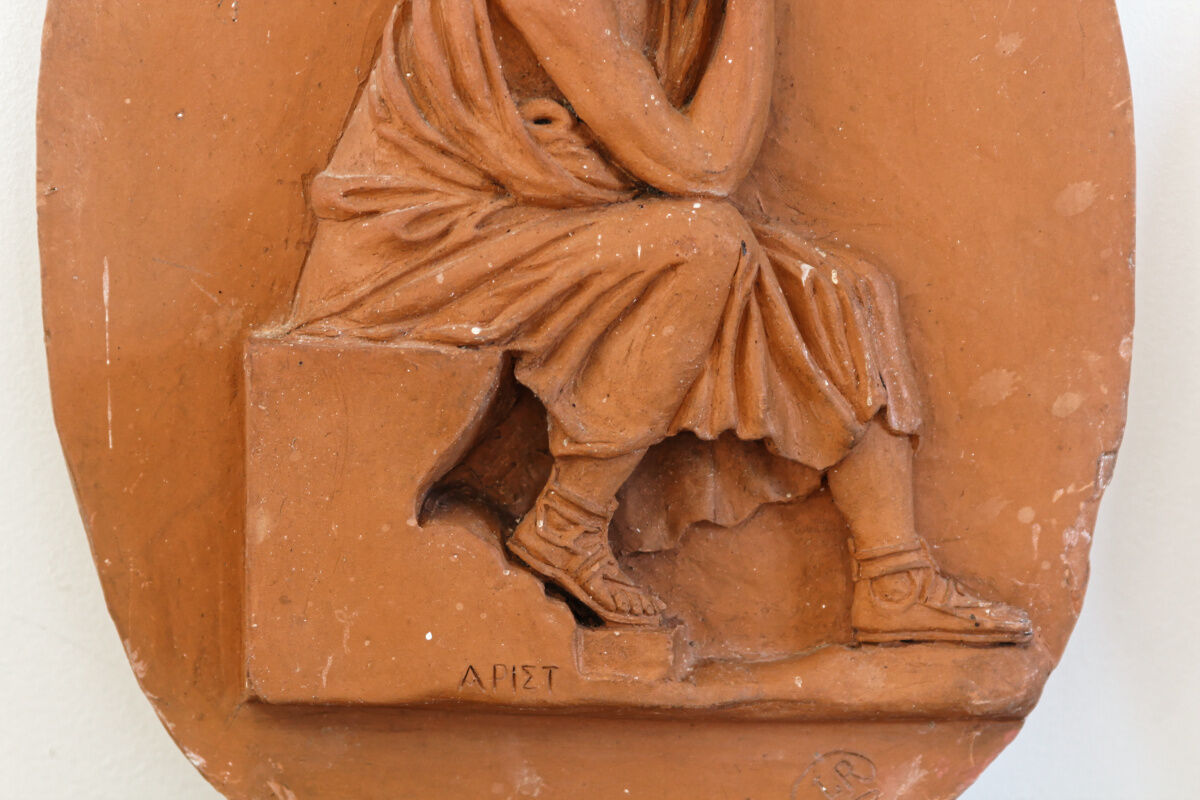 Pair of terracotta medallions