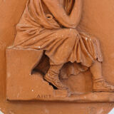 Pair of terracotta medallions