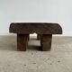Asian solid wood quadripod brutalist coffee table H30 L81 l42