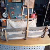 Log storage basket bamboo wood