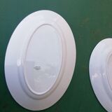 2 plats ovales décors coq
