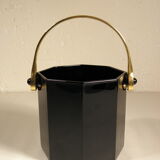 Black and gold ice bucket