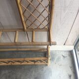 Rattan coat holder and mirror