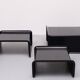 Tables gigognes Rosenthal, grandes, en fibre de verre noire, années 1970, Allemagne