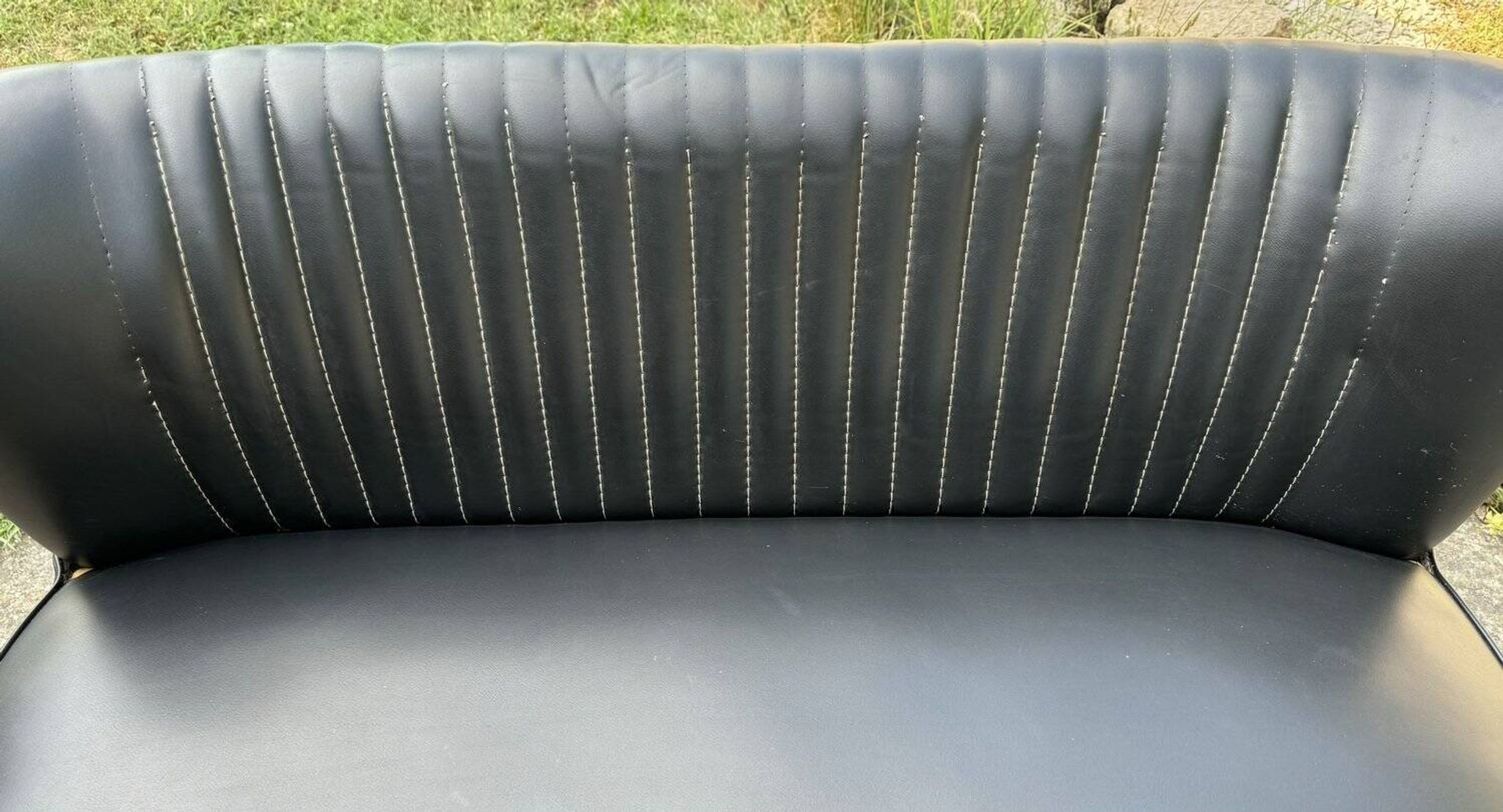 Mid-century sky black cocktail sofa, 1950s