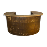 Iron and wood bar counter