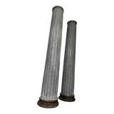 Hollow zinc theater columns