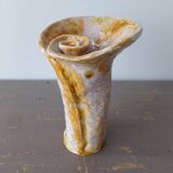 Rolled ceramic vase