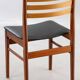 Chaise scandinave en teck et skaï noir, Danemark 1960